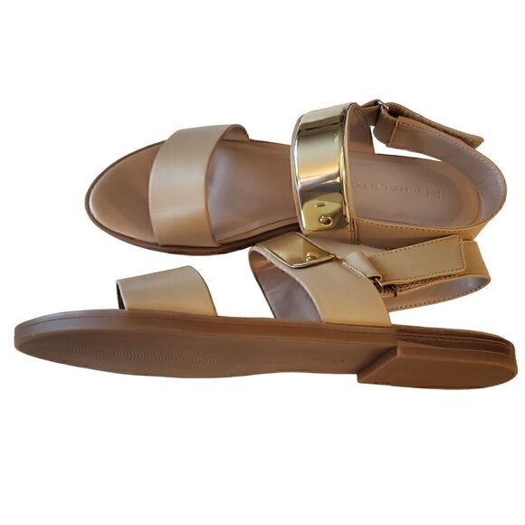 Halston Haily Light Tan Leather Sandals, Woman's Sandals NIB - Picture 3 of 5